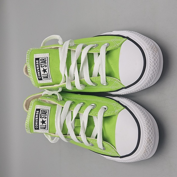 Converse Shoes - Converse - neon lime green all star low top sneakers Women 7.5